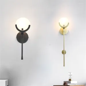 Wandlampen Moderne minimalistische LED-lamp in Scandinavische stijl Licht voor woonkamer Nachtkastje Slaapkamer Thuis Blaker Verlichting Verlichting Decor