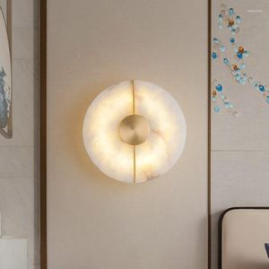 Wandlampen Modern Minimalistisch Licht Luxe Bedlampje TV Decoratie Woonkamer Alle Koper Led Ltalian