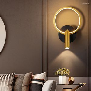 Muurlampen moderne minimalistische luxe led gouden zwarte schijnwerpers slaapkamer bedkamer achtergrond achtergrond woonkamer kunst deco indoor verlichting