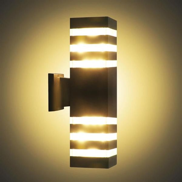 Lampes murales Éclairage extérieur moderne étanche vers le bas Luminaires de lampe à LED Décor industriel pour jardin extérieur Buitenverlichting295d