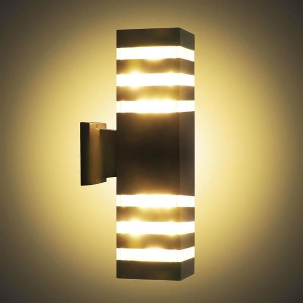 Lampes murales Éclairage extérieur moderne étanche vers le bas Luminaires de lampe à LED Décor industriel pour jardin extérieur Buitenverlichting219k