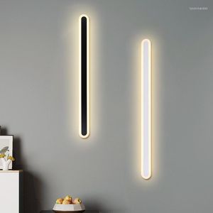 Wandlampen Moderne Stijl Zwart Buitenverlichting Lange Schansen Koreaans Room Decor Waterdicht Voor Badkamer