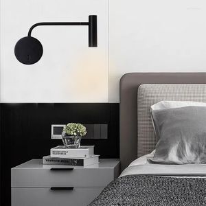 Appliques murales Style moderne Led Room Lights Swing Arm Light Blanchisserie Décor Noir Salle de bains Appareils Bleu