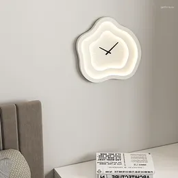 Lampes murales modernes avec horloge lampe à LED blanc vert fer acrylique dimmable pour chambre foyer bureau boutique applique goutte