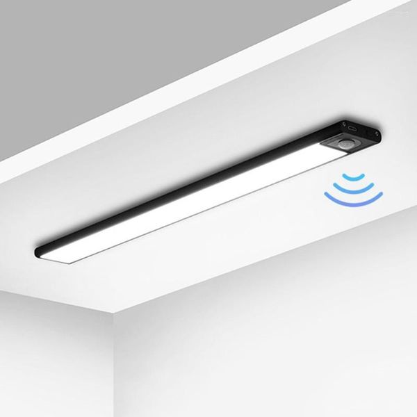 Lámparas de pared Sensor de movimiento Luz de armario con cable de carga Batería magnética de alta capacidad Desmontable Fácil instalación Muebles para el hogar