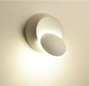 Lampes murales nordique réglable créatif éclipse lumière blanc/noir lampe à LED lustre pour la maison moderne chambre salle de bain chevet