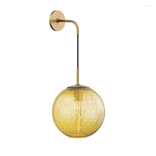 Lampes murales nordique américain vague Point boule verre chambre miroir phare chevet appliques lumières salon déco luminaires