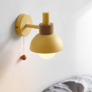 Lámparas de pared lámpara led de la noche con interruptor luces de madera modernas decoración del hogar decoración del hogar