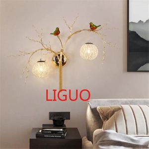 Wandlampen Noordige vogelnest Aluminium Art Deco -lamp voor eetkamer Villa Living Corridor Led SCONCE LICHT ROMANTISCHE KINDEREN