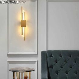 Lampes murales Nordique cuivre mur LED lumière lampe d'intérieur pour chevet chambre escalier allée couloir salon moderne quotidien applique maison déco Q231127