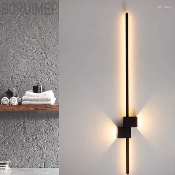 Lámparas de pared Lámpara LED creativa nórdica Blanco Negro Oro Dormitorio Decoración del hogar Iluminación TV Luces de fondo Decoración Sala de estar Bar