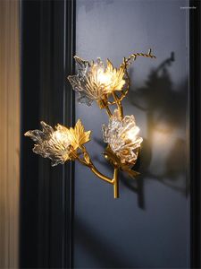 Lampes murales Nordic Crystal Chambre de luxe Salon Moderne El Villa Design Appliques Luminaires