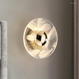 Lámparas de pared Lámpara LED nórdica Iluminación interior Luz lujosa para el hogar Mesita de noche Baño Sala de estar Decoración Sconce