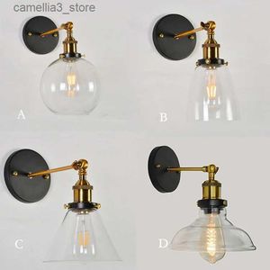 Lampes murales Nordique mur LED lampe Vintage verre Loft rétro industriel luminaire applique Aisel couloir chevet barre décor lumières Q231127