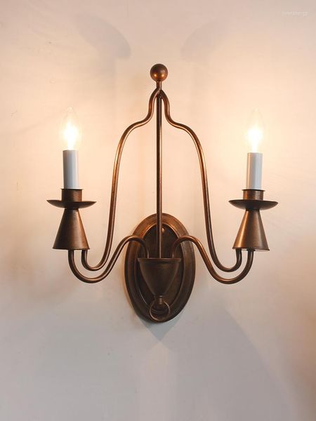 Lampes murales nordique salon décoration lampe métal Vintage Loft Designer rétro bougie lumière salle à manger Antique applique Led