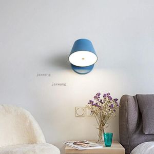 Wandlampen Noordelijke macaron LED -GLAS Trap Moderne creatieve soorten verlichting naast slaapkamer lichte gangpad armaturen