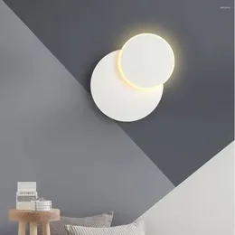 Lampes murales Nordic Minimalisme Lampe Rotative Pour Chambre Chevet Salle À Manger Moderne Escalier Couloir Intérieur Scorce Luminaires