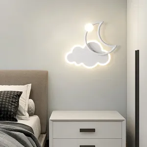 Lámparas de pared Lámpara LED moderna nórdica, luz para habitación de niños, iluminación interior creativa minimalista, decoración del hogar, dormitorio