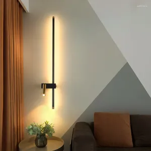 Lampes murales Nordic Simple Lampe LED Salon Surface Montée Canapé FondChambre Chevet Lumière Intérieur Décoration Éclairage