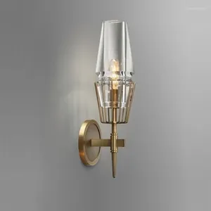Wandlampen Nordic Villa Led Indoor Slaapkamer Wandlamp Industrieel Helder Glazen Verlichting Lampara Woondecoratie Verlichting