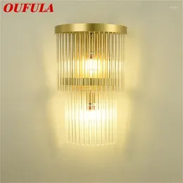 Wandlampen OUFULA Crystal SCONCE LED LAMP Moderne luxe goudlicht creatief ontwerp voor thuiscorridor slaapkamer