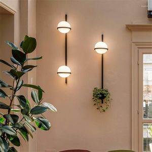 Wandlampen Palma Lamp LED Modern Art Deco Lampenkap Glas Creatief Scandinavisch Plantlicht Voor Thuis Woonkamer Binnen Designer Decor