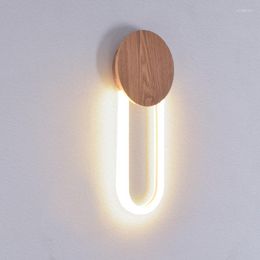 Muurlampen octrooi vast u type tweede gram kracht hout een woonkamer gangpad lamp Chinese stijl slaapkamer kunsten
