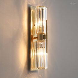 Wandlampen postmoderne kristal luxe woonkamer Nordic Simple slaapkamer bedmachebied Hong Kong-stijl tv-achtergrond Aisle Lamp