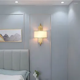 Lámparas de pared Luz posmoderna Lujo Negro Sala de estar Fondo Dormitorio Mesita de noche Moderno Simple Corrid