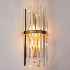 Wandlampen post moderne luxe glazen buis staaf licht lamp led optionele decoratieve sconce armatuuraanpassing