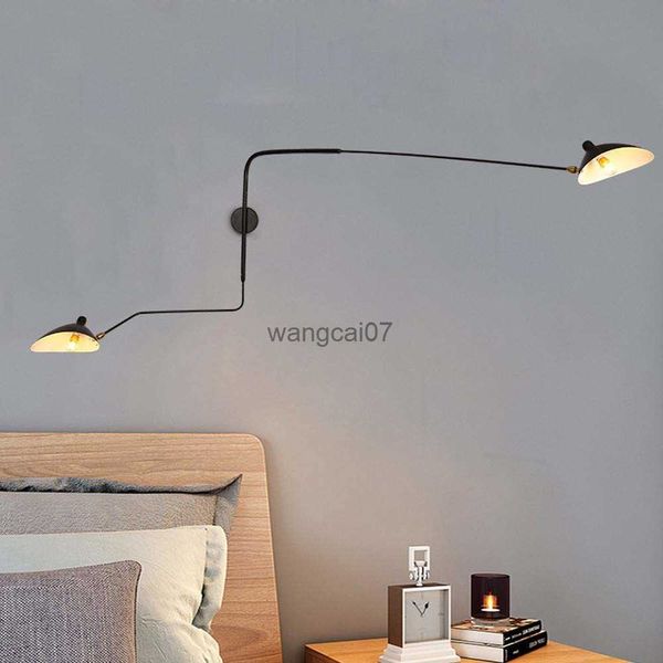 Lámparas de pared Lámpara de pared industrial RETRACERA DE Iron Luces de pared vintage para la sala de estar Lámpara de dormitorio Nordic Home Decor Lighting HKD230814