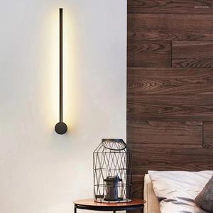 Lámparas de pared Lámpara de tira LED giratoria Accesorio de iluminación moderno para fondo Sala de estar Aplique de aluminio Pasillo Pasillo