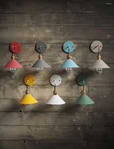 Wandlampen SCONCE -verlichtingsarmatuur met aan Off Switch Macaron Lamp E26 Edison koper