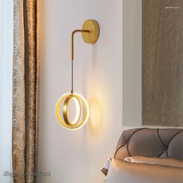 Lámparas de pared Lámpara LED Simp Luz moderna para dormitorio al lado de lectura Sala de estar interior Corredor El Iluminación Decoración