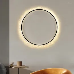 Wandlampen eenvoudige cirkel achtergronddecoratie moderne ledlichten woonkamer slaapkamer bedkamer bed gangbaan gang indoor verlichting