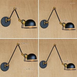 Appliques Murales Simple Style Industriel Réglable Mécanique À Long Bras Lampe Maison Rétractable Vintage Applique YHJ021019