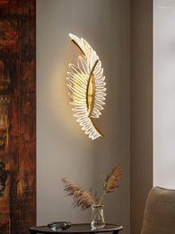 Lámparas de pared Lámpara LED de lujo moderna y sencilla, iluminación interior acrílica para decoración para sala de estar, dormitorio en casa, pasillo, estudio de fondo