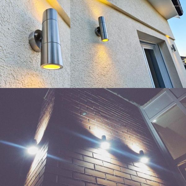 Lampes murales en acier inoxydable lampe à LED jardin lumière extérieure AC110V AC220V monté porche industriel vers le bas applique luminaire