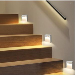 Lampes murales escaliers lumière LED PIR capteur de mouvement batterie applique lampe de nuit Applique Murale Luminaire placard de cuisine