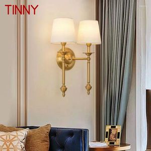 Wandlampen Tinny American Brass Lamp Indoor Living Room Slaapkamer Bedroom Retro Villa El Corridor HALLWAY LAMPL