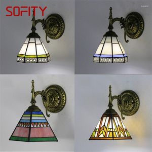 Wandlampen TINNY Europese stijl Tiffany Lamp LED Creatief Eenvoudig Vintage Blaker Licht Voor Thuis Woonkamer Balkon Gangpad