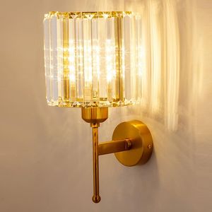 Muurlampen tuda post moderne lamp voor woonkamer kristallen gangpad luxe slaapkamer slaapkamer bed tv -achtergrond