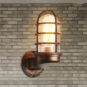 Lampes murales Vintage Cage Garde Sconce Industriel Rétro Lumière Loft Lampe Moderne Fer Industrie Vent Luminaire