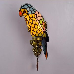 Wandlampen Vintage stijl gebrandschilderd glas