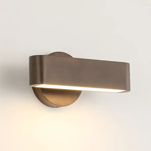 Lampes murales Lumières montées en bois Rotation d'éclairage d'éclairage LAMPE DIMMABLE POURDIDE POUR CORRIDOR ESPAIR PORCH HALLWAY