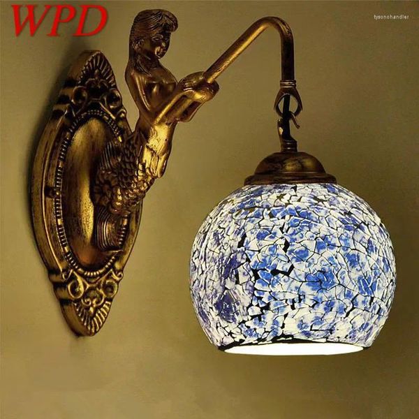 Lampes murales WPD lampe de sirène contemporaine personnalisée et créative Chambre de chambre à coucher du couloir du couloir de décoration