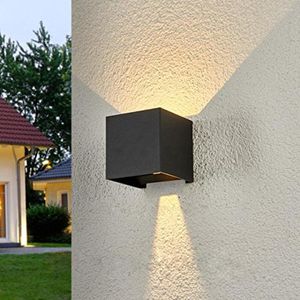 Lampes murales Xsky Lampe Moderne Cube Réglable Monté En Surface 12W LED Lumière Extérieure Étanche En Aluminium Applique Jardin Porche Lumières