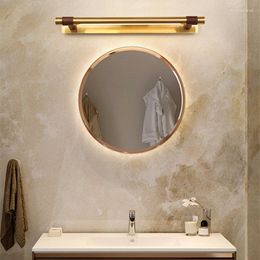Wandlampen YEBMLP Moderne koperen spiegellamp Zwart Gouden kaptafellamp LED Badkamer Toilet Make-upkast Dressing Verlichting