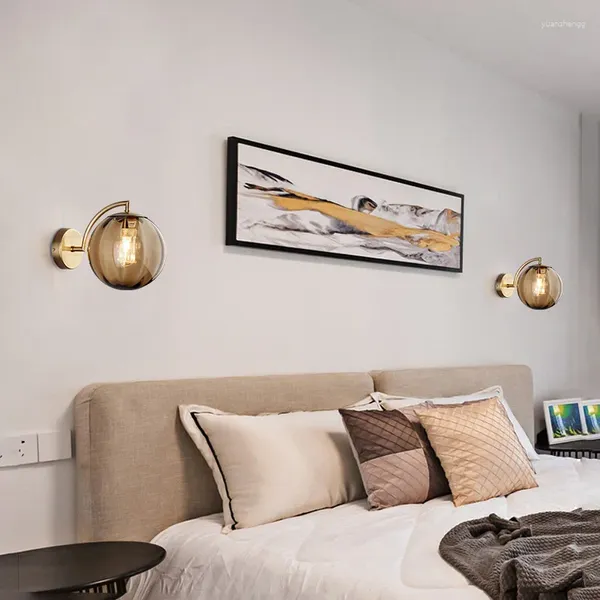 Lampes murales ZK50 Lampe LED moderne Vitrail Style simple Salon Chambre Chevet Éclairage intérieur Décoration