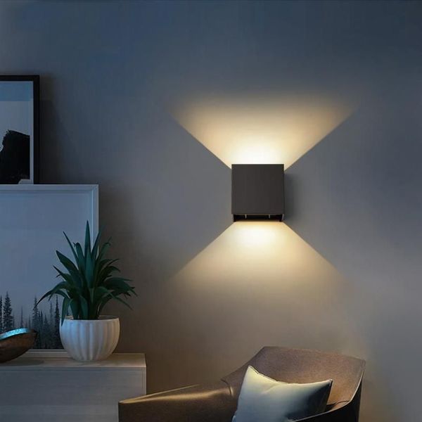 Luces de pared para iluminación interior del hogar, lámpara frontal de espejo, aplique de caja minimalista moderno, luminarias decorativas 2595